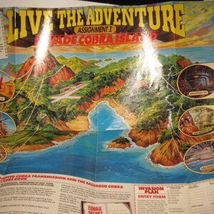 1986 G.I. Joe ARAH box insert: Live The Adventure -Cobra Island Wall Poster